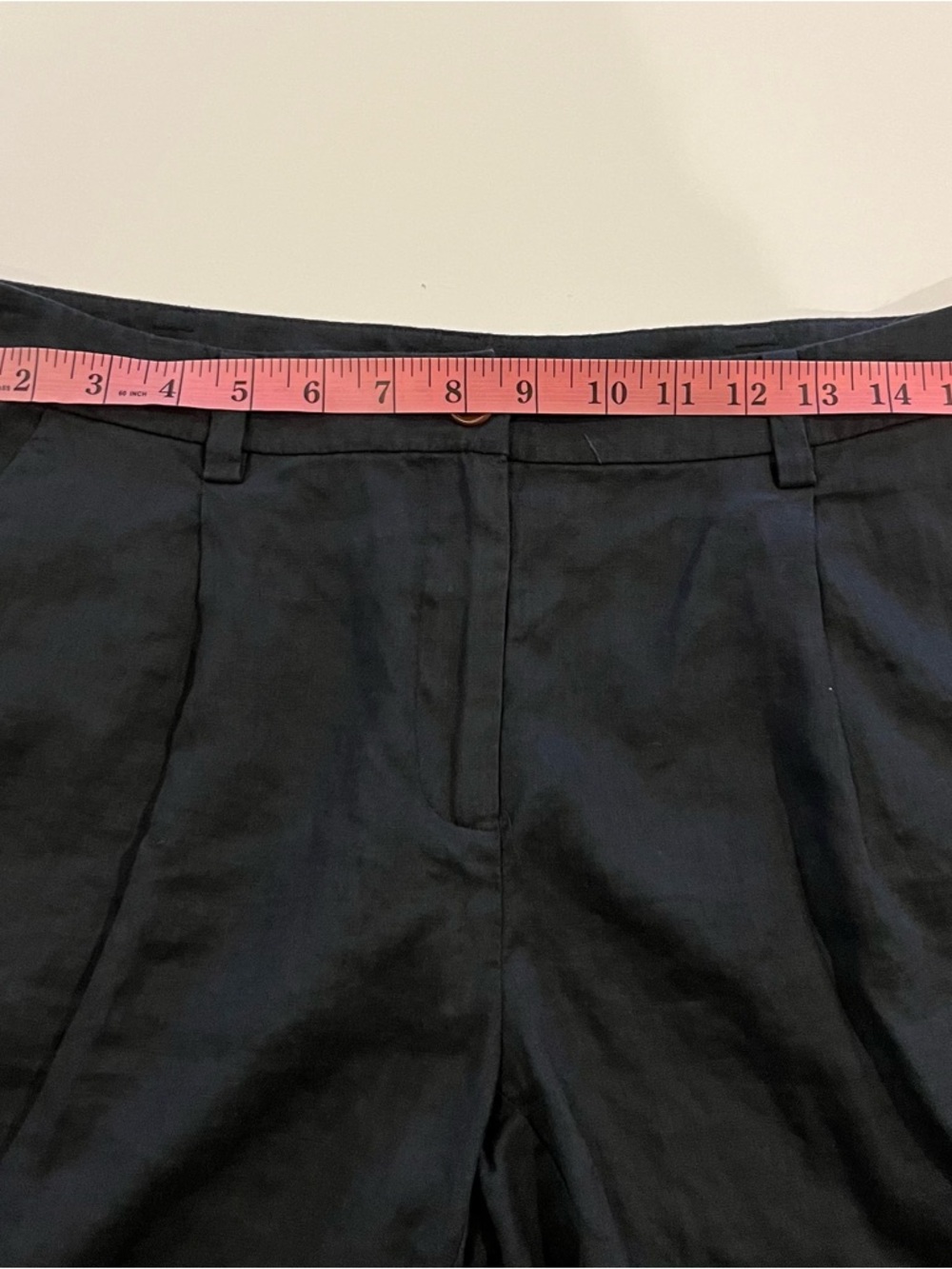 Eileen Fisher Organic Linen Shorts Navy Size 6 NWT - Picture 5 of 11